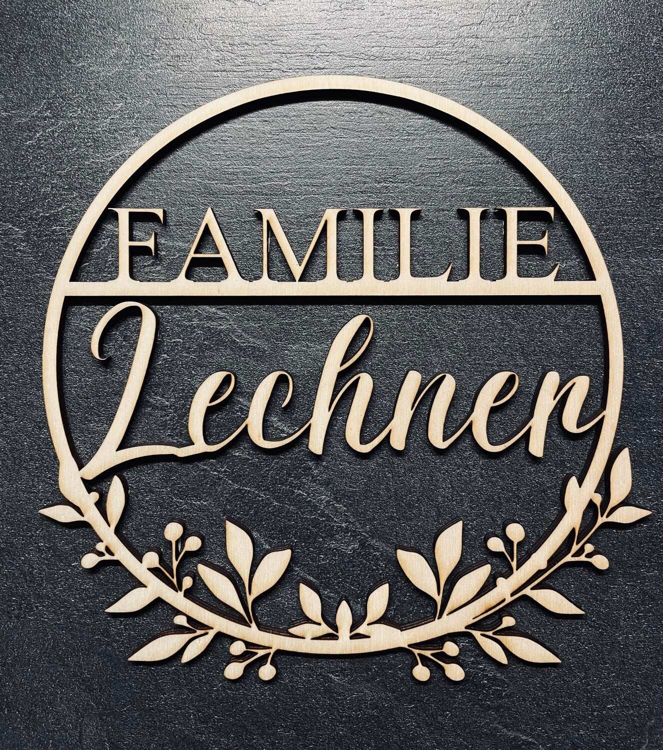 Türkranz personalisiert mit Familiennamen