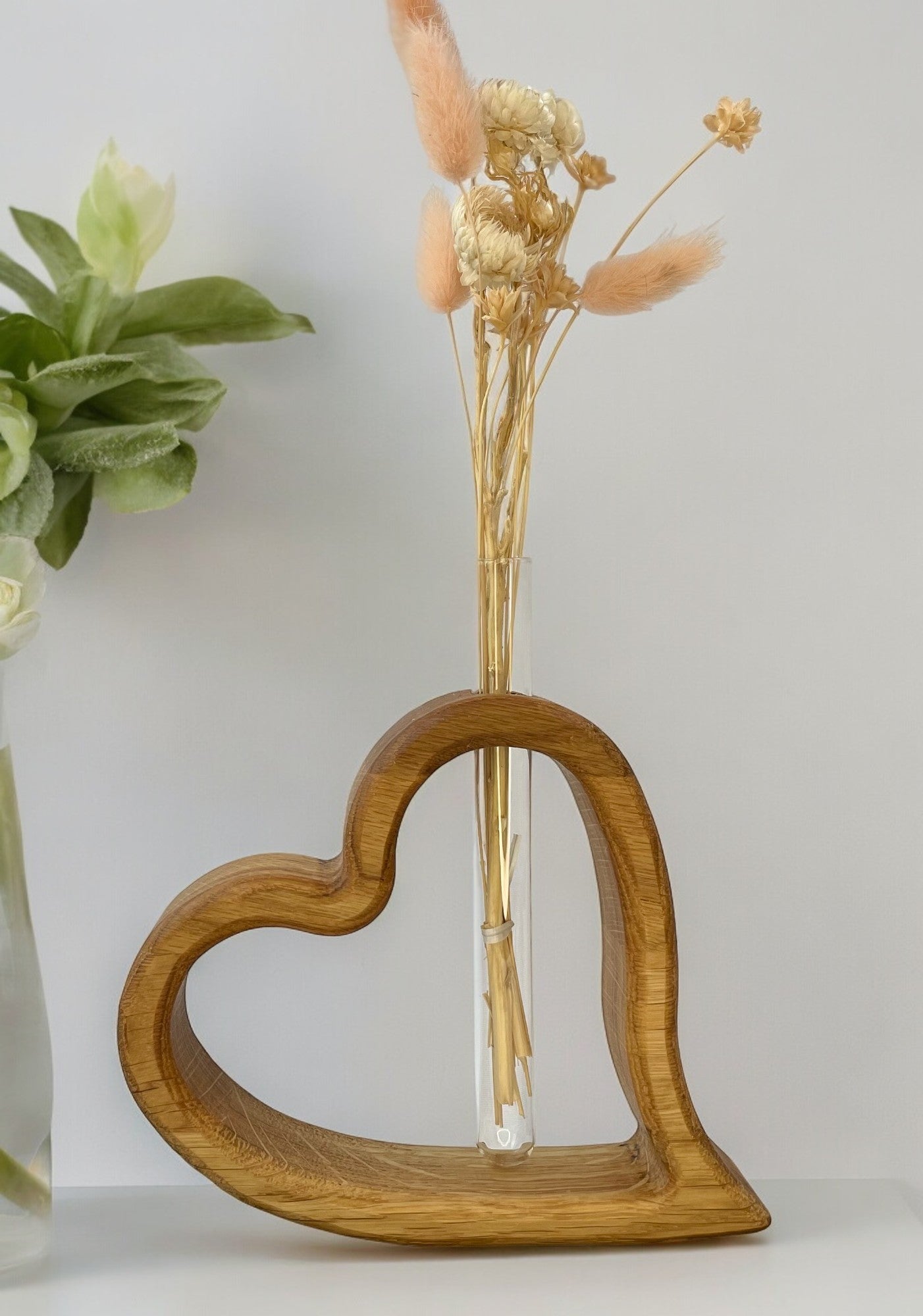 Herz Vase Hohl mit Reagenzglas