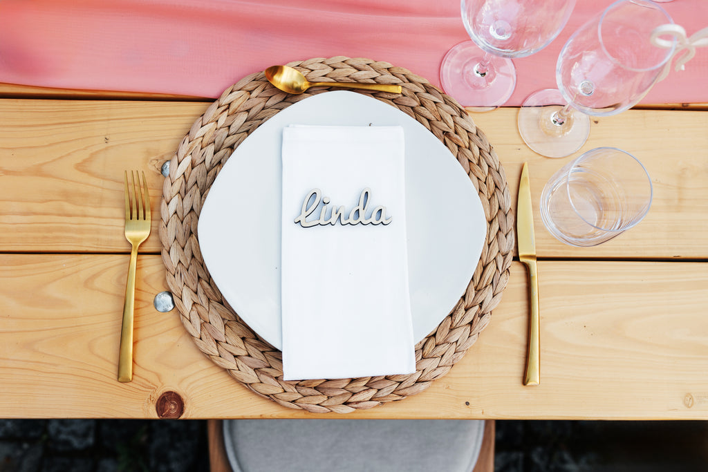Hochzeit Tischkarten/Platznamen/Namensschilder personalisiert aus Holz