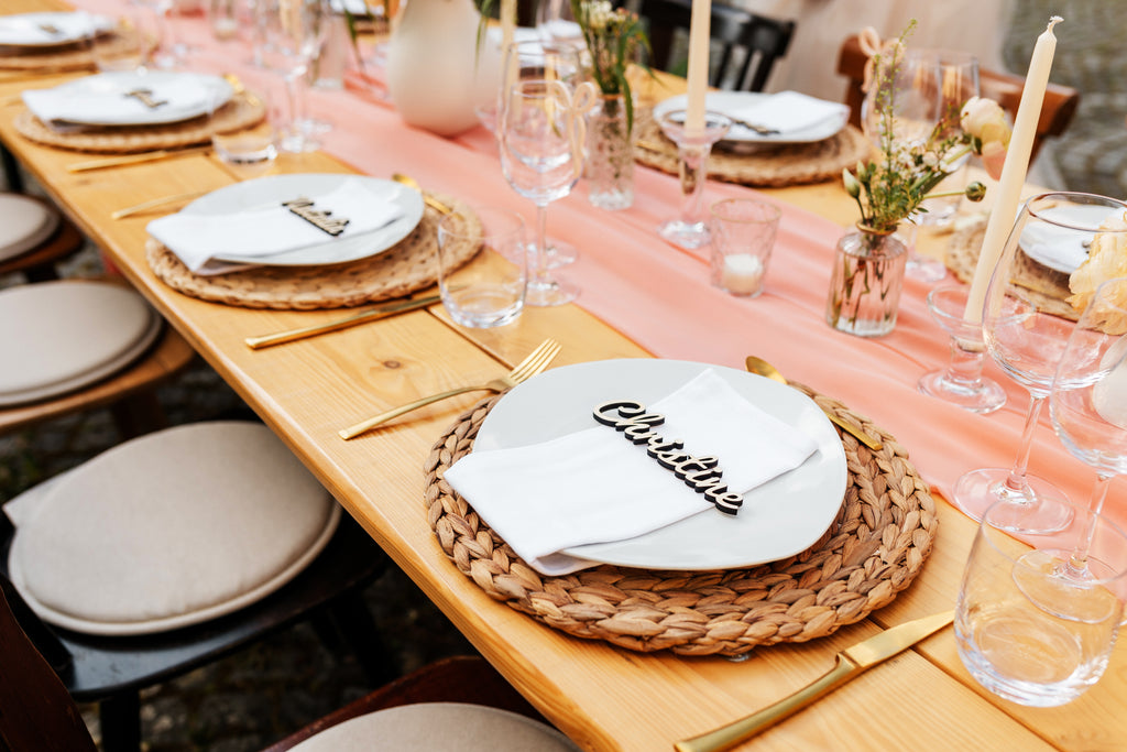Hochzeit Tischkarten/Platznamen/Namensschilder personalisiert aus Holz