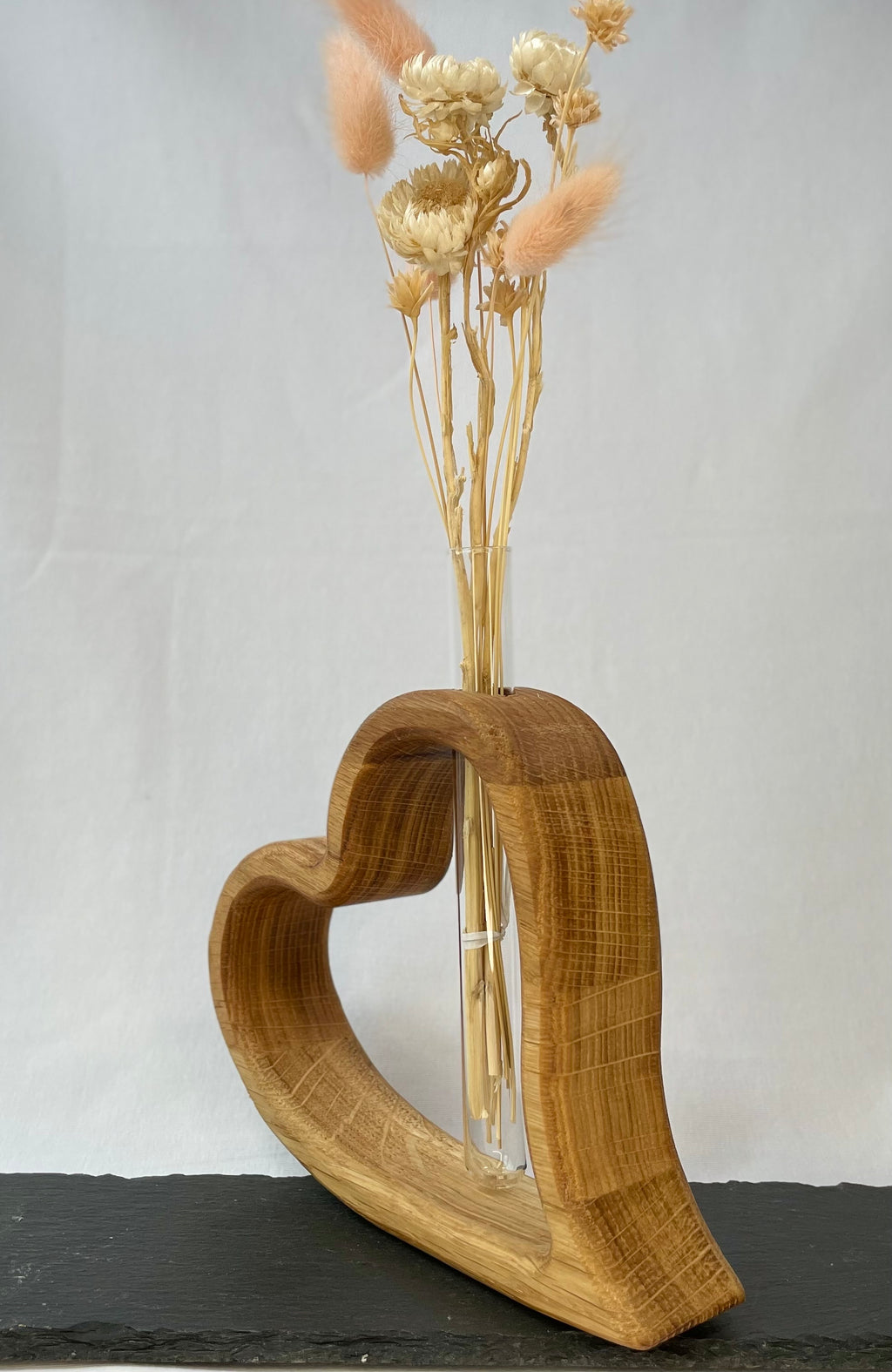 Herz Vase Hohl mit Reagenzglas