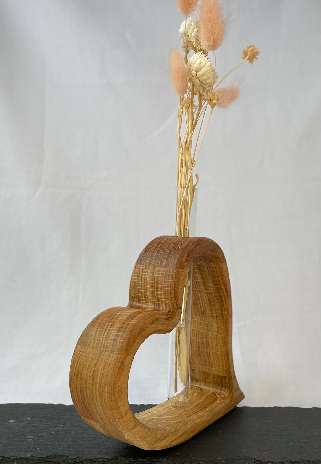 Herz Vase Hohl mit Reagenzglas