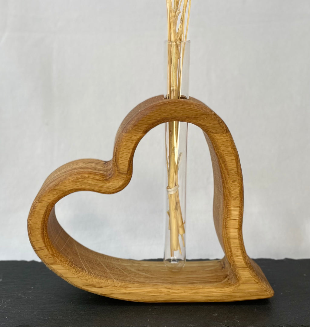 Herz Vase Hohl mit Reagenzglas