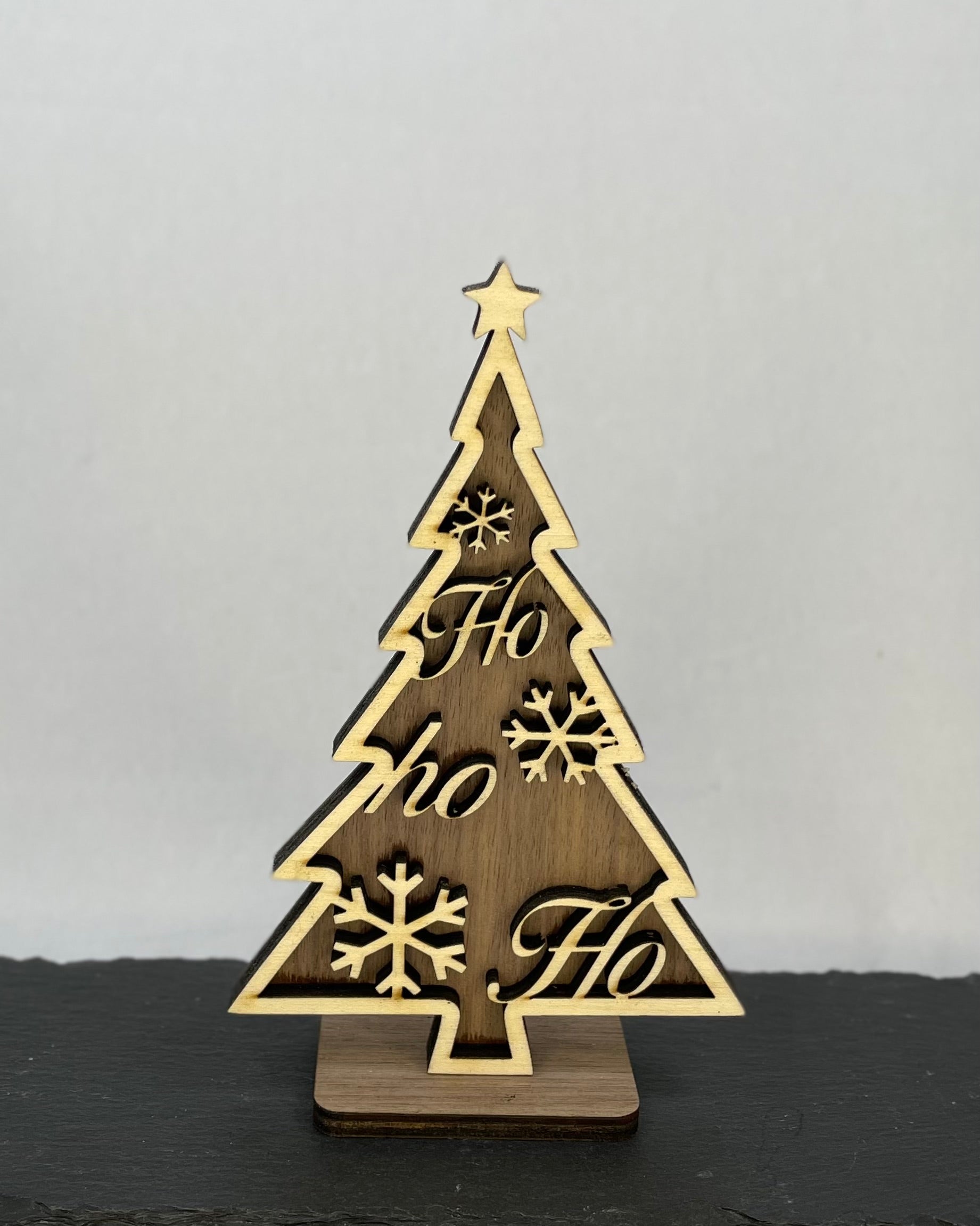 Deko Holz Tannenbaum in 3D Optik