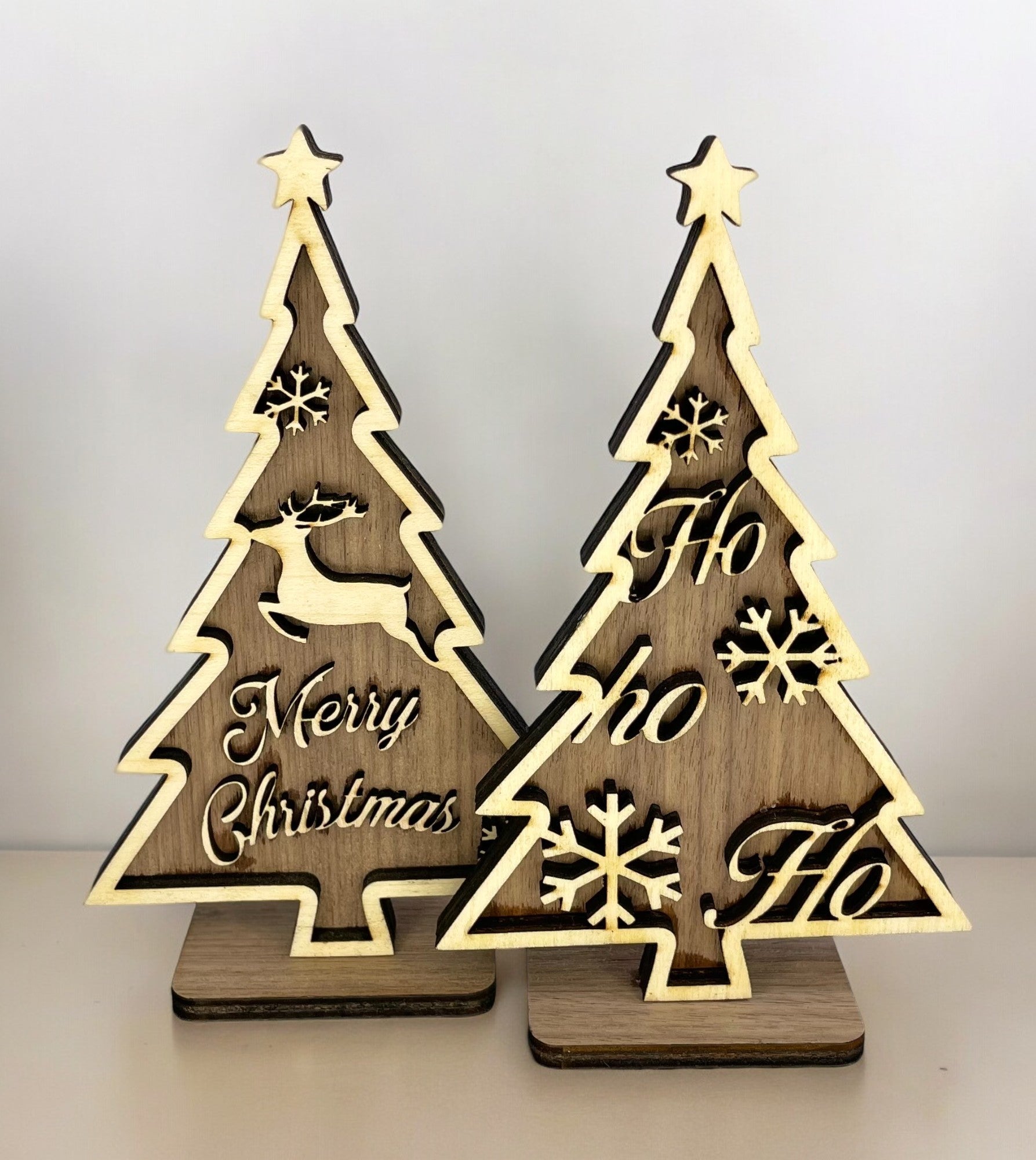 Deko Holz Tannenbaum in 3D Optik